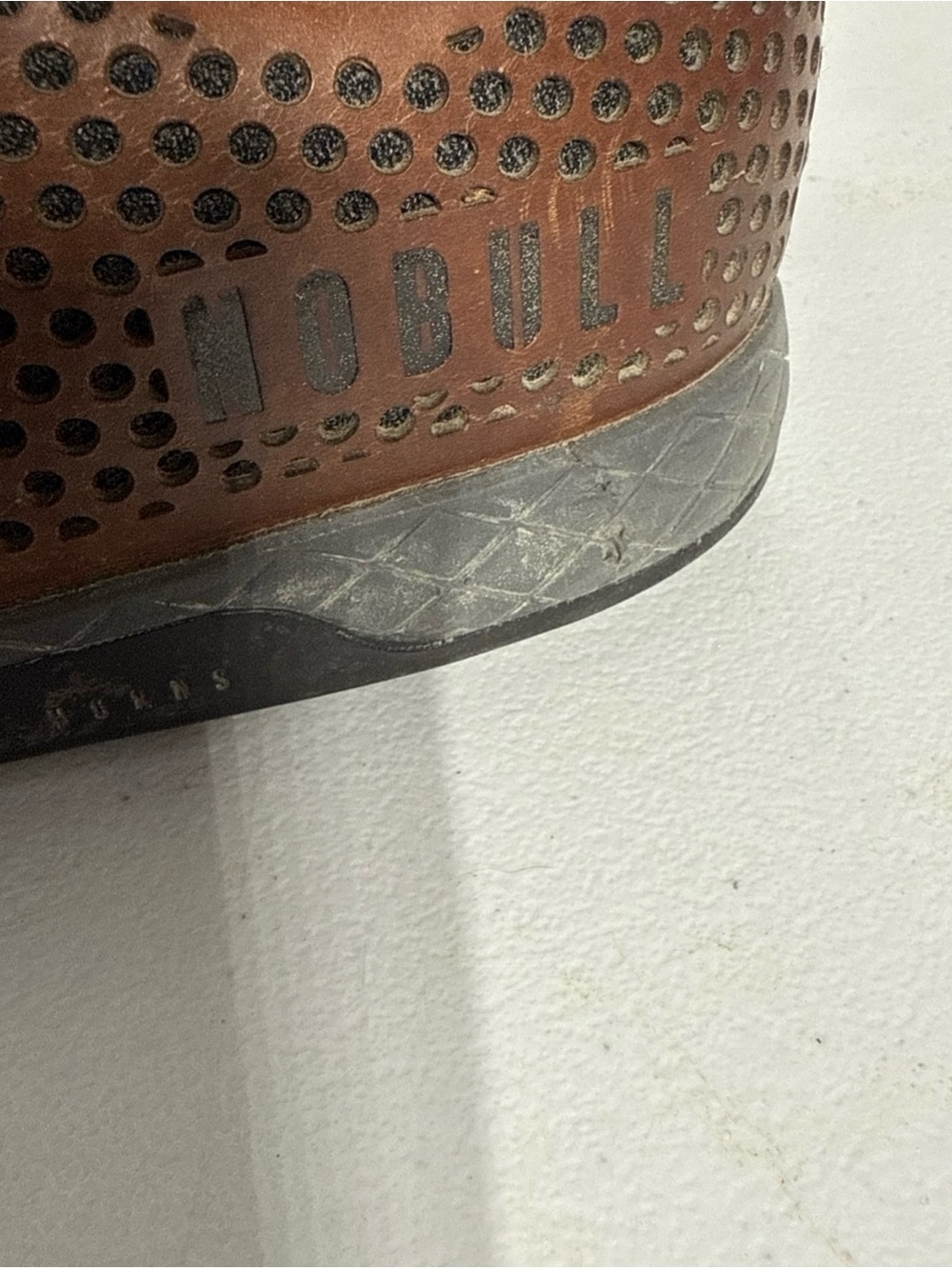 NOBULL Brown Perforated Leather Trainer - Picture 12 of 15
